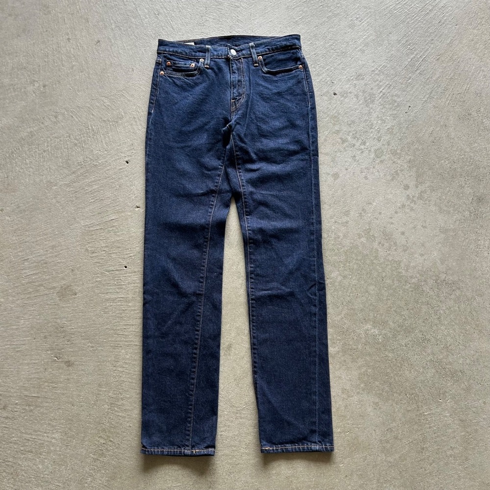 Levis Premium 511 Jeans Mens 30x34 Dark Wash Denim Big E Slim Fit Pants,